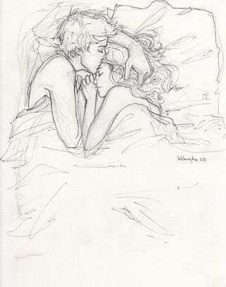 couple in bed drawing  Clip Art Library