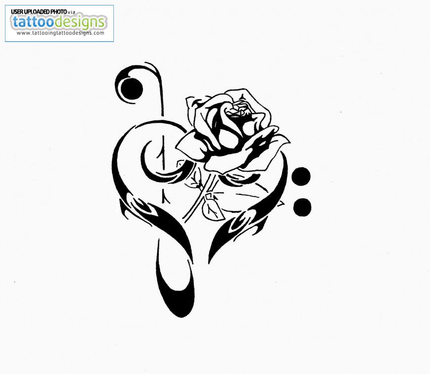 Details more than 72 bass clef tattoo designs - in.cdgdbentre