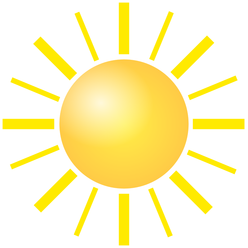 sun with a black background - Clip Art Library