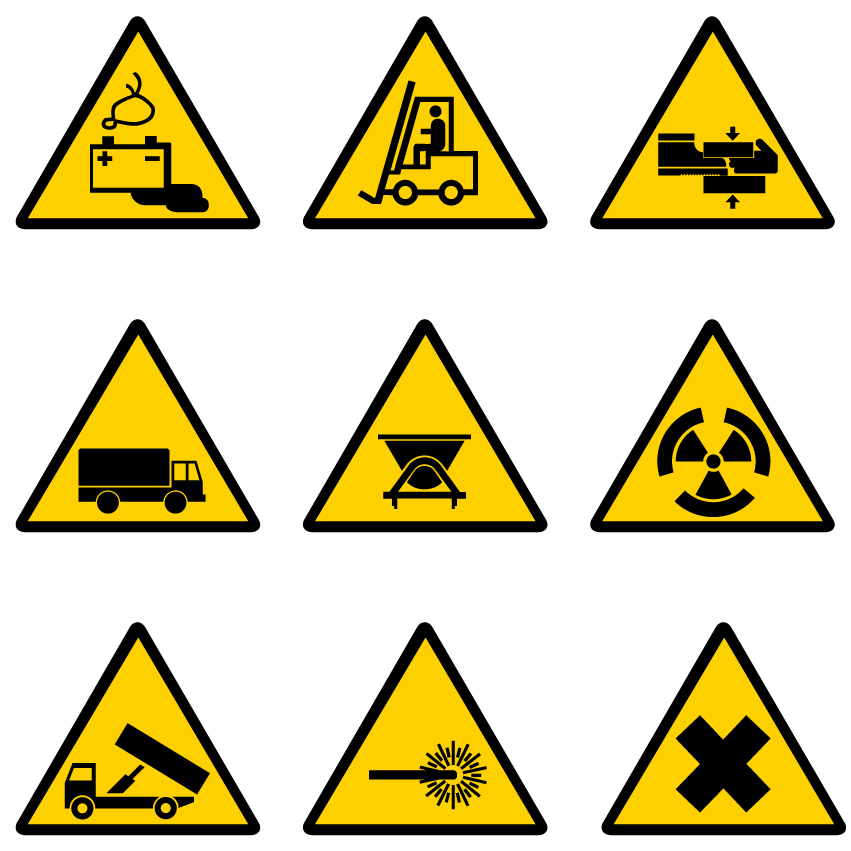 Vector construction site warning label Free Vector 