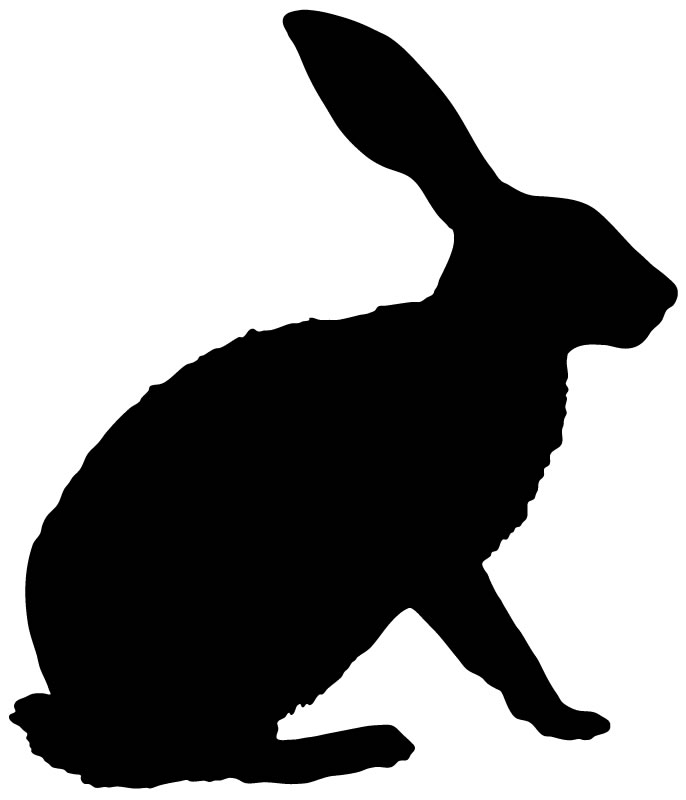 Rabbit Silhouette Bunny Outline Farmyard Animals Wall Sticker Wall 