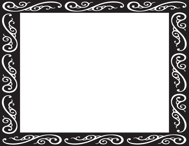 Fancy Frame Clip Art Black And White | Clipart library - Free 