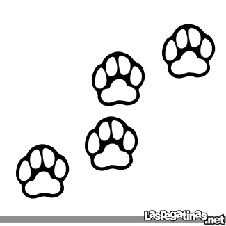 Dibujo de huellas de perros para colorear