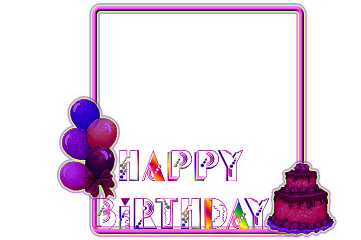happy birthday png | Brightly coloured Birthday Frame | Happy 