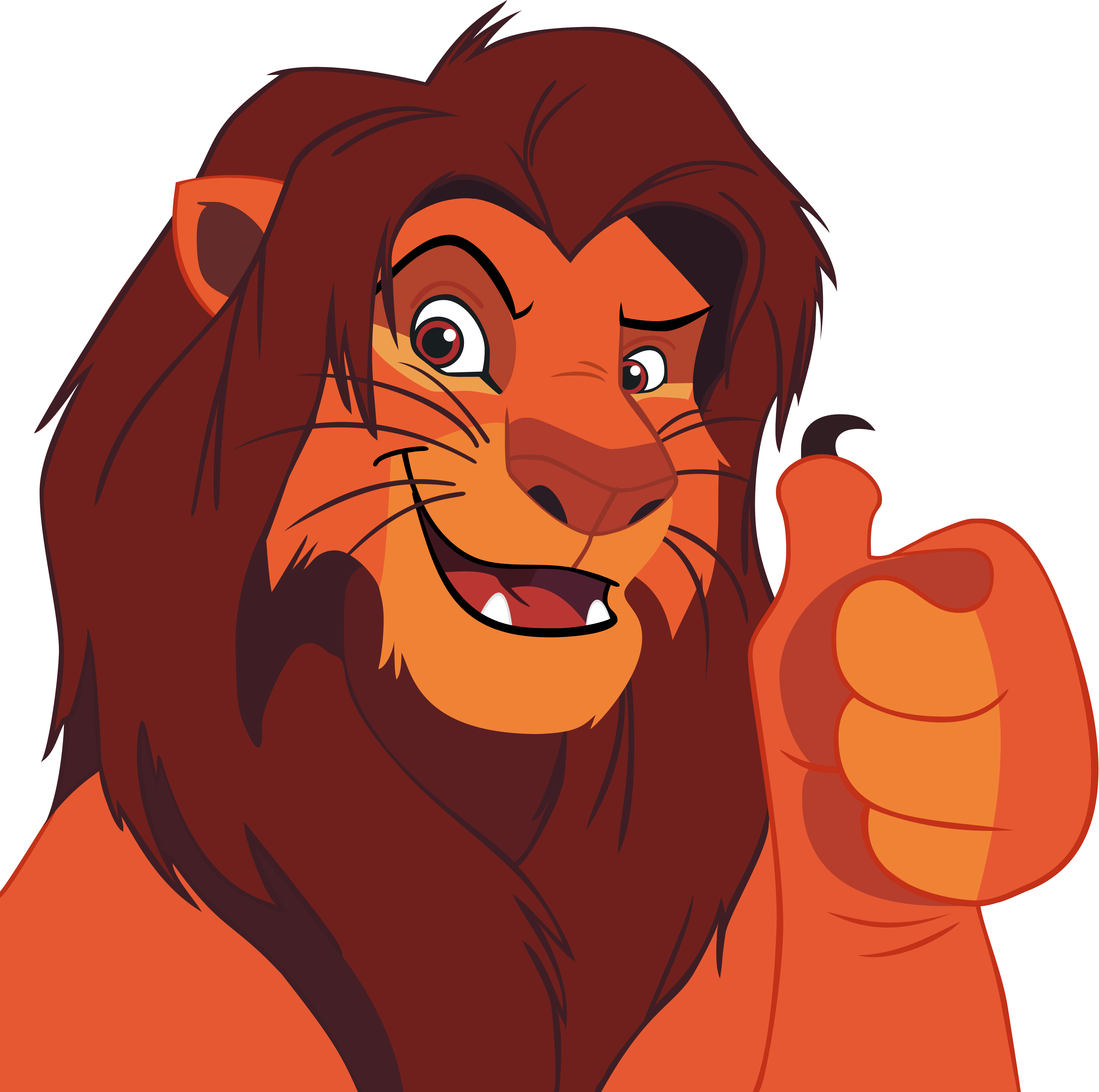 Clipart library: More Artists Like Adult Simba thumbs up - vector by 