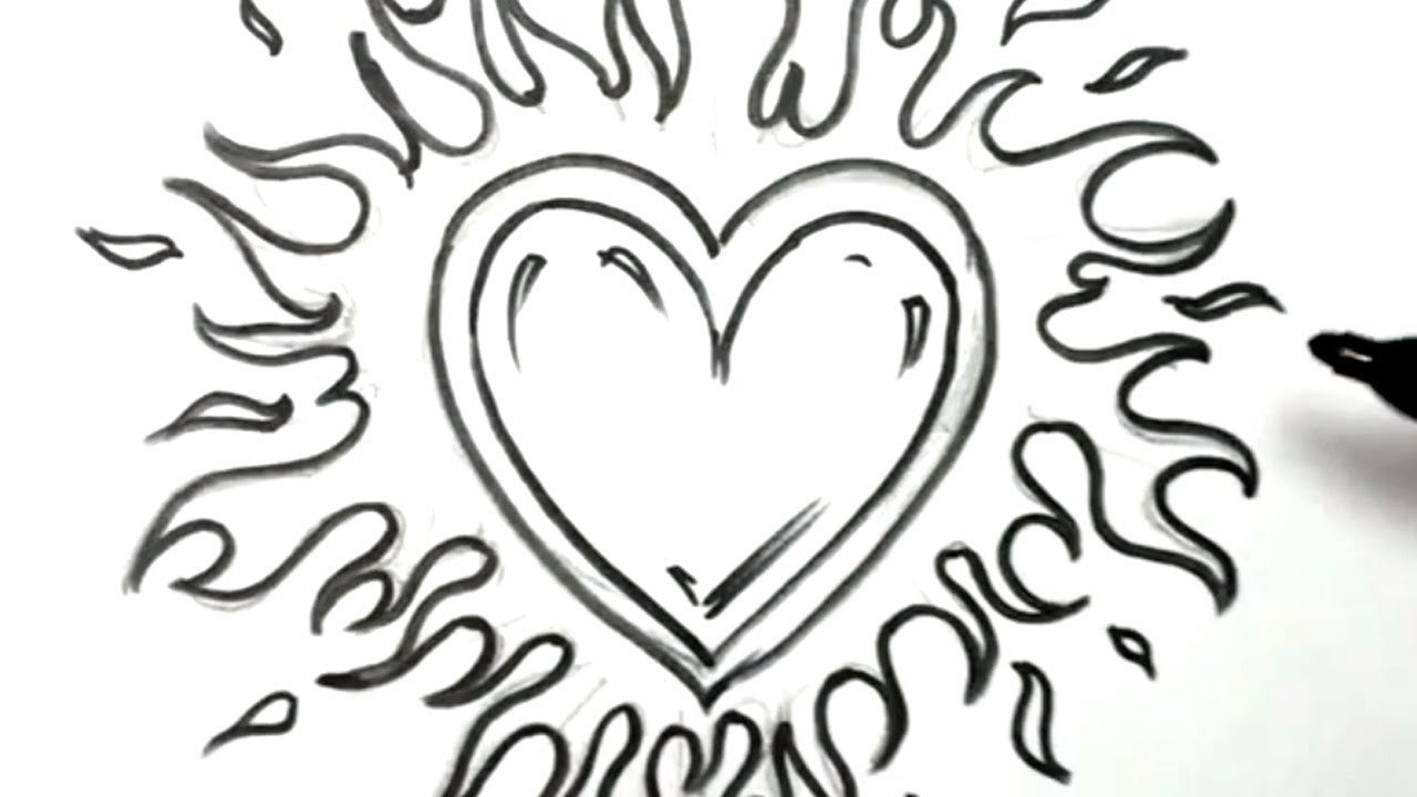Easy Cute Love Human Heart Drawing  Take Out Drawing