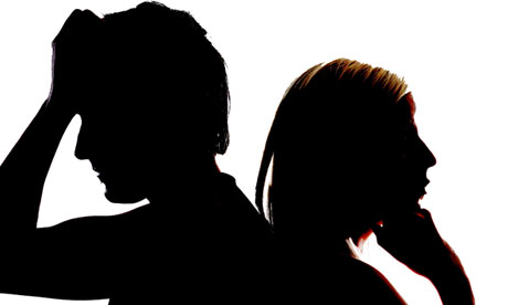 Relationship Conflict Silhouette - Emotional Strain Between Partners