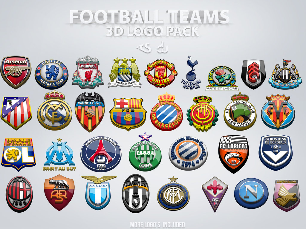 Football 3D Logos by daWIIZ on Clipart library