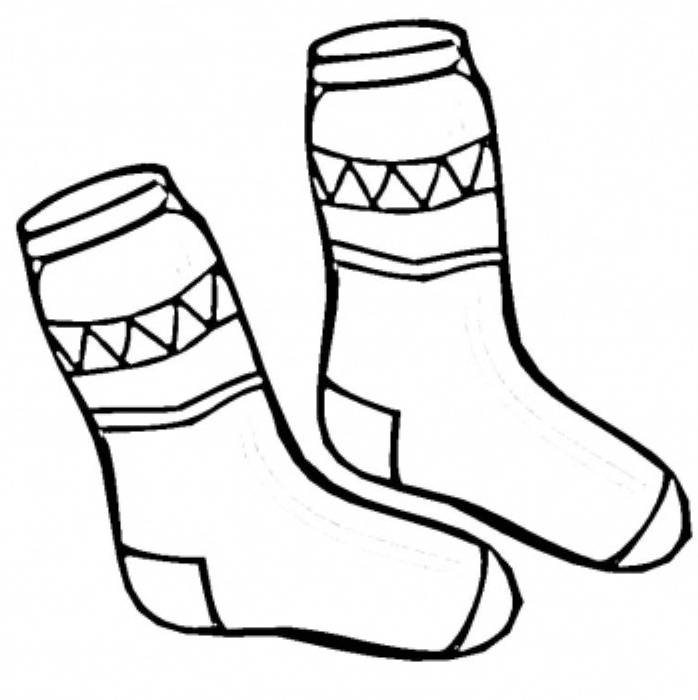socks coloring pages - Clip Art Library