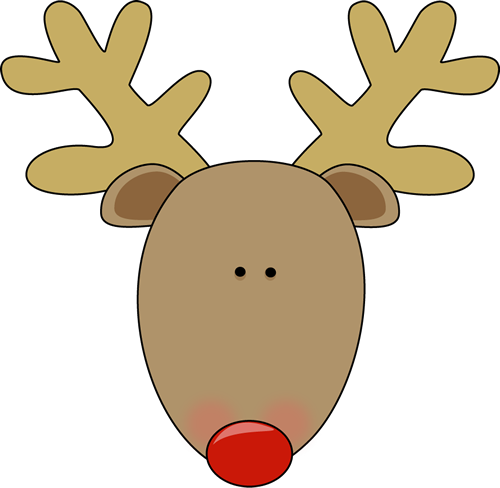 Cute Reindeer Head Clip Art - Cute Reindeer Head Image