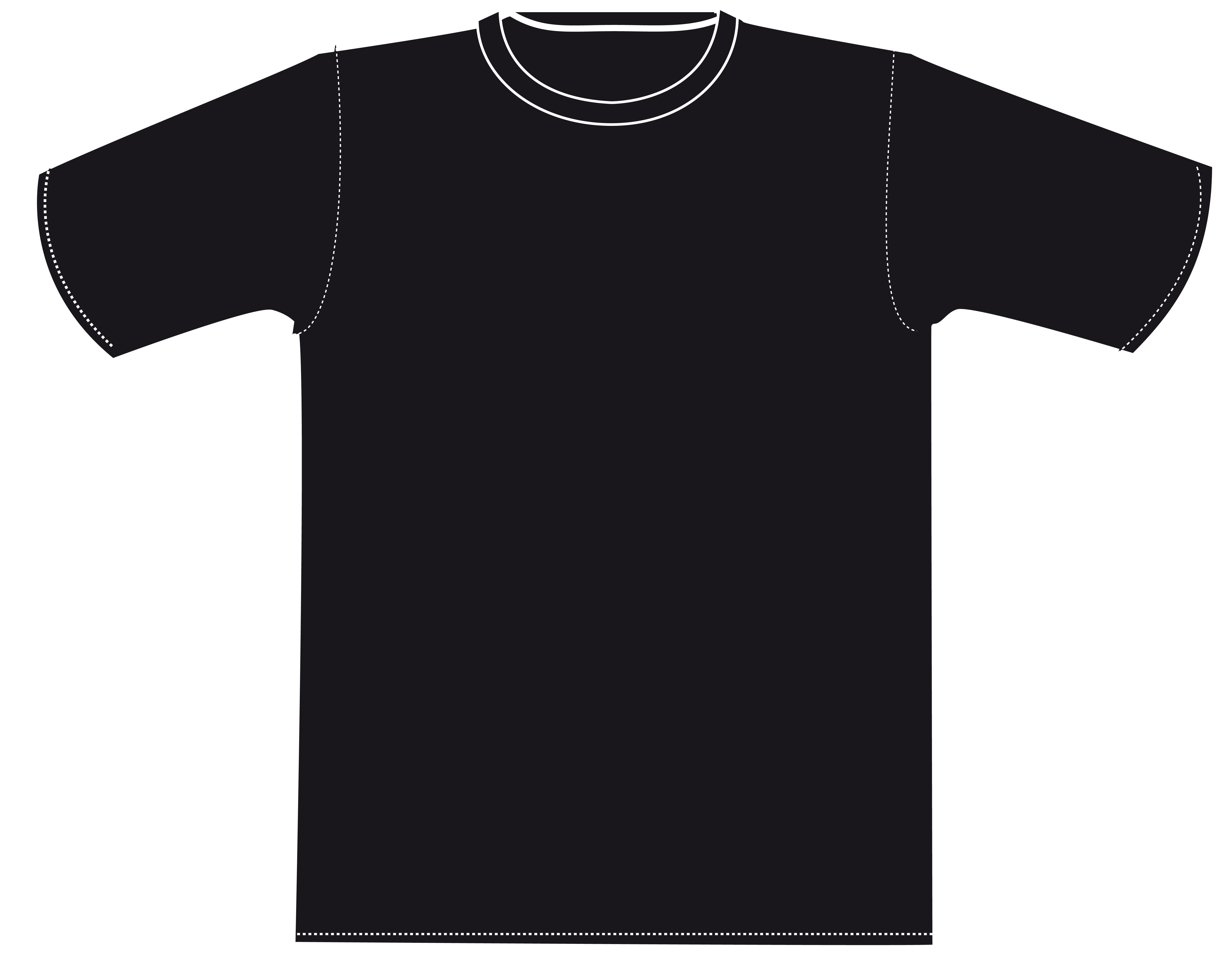 Black T Shirt Outline Clipart Best - Bank2home.com