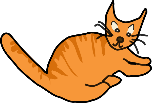 Orange Tabby Cat Illustration - Friendly & Playful Cartoon Feline