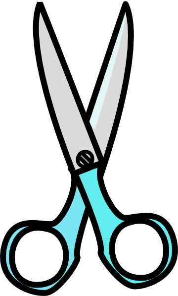 Teal Scissors clip art - vector clip art online, royalty free 