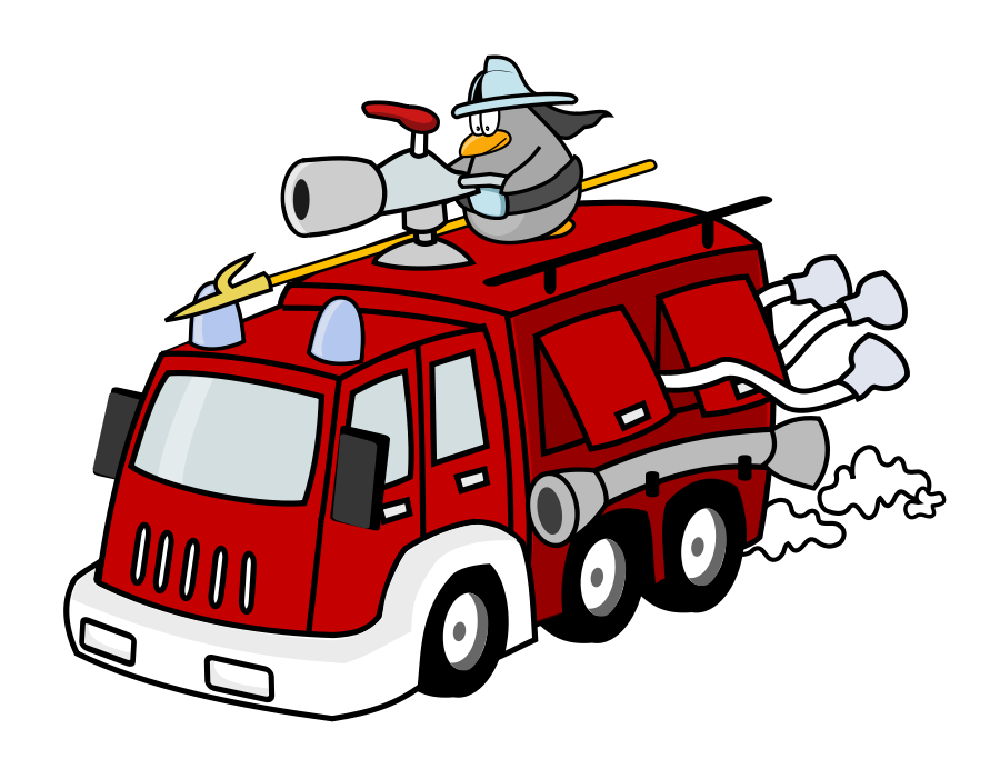 Fire Engine Mimooh 01 small clipart 300pixel size, free design 