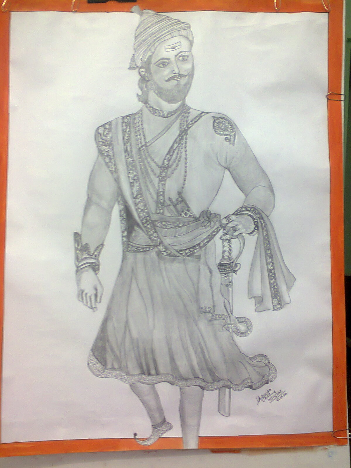 Shivaji Maharaj drawing too.... easy​ - Brainly.in