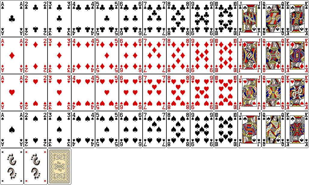 Guyenne Classic Deck of Playing Cards Printable Template