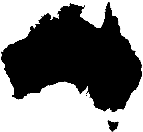 Australia Map Silhouette - Clean Vector Outline for Download
