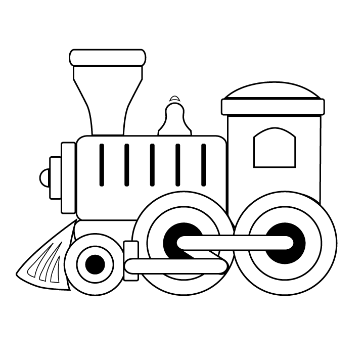 Printable Steam Train Coloring Page for Kids - Free Download