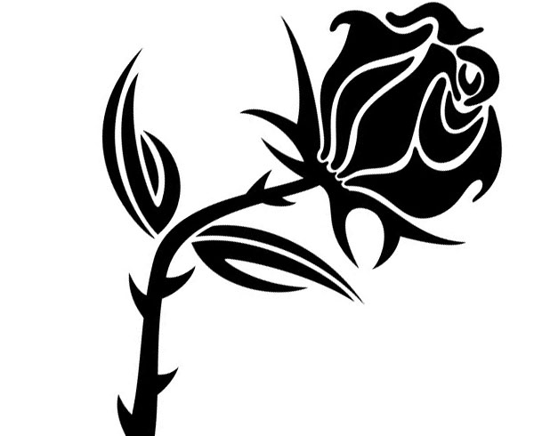 Black And White Pictures Of Roses - Clipart library