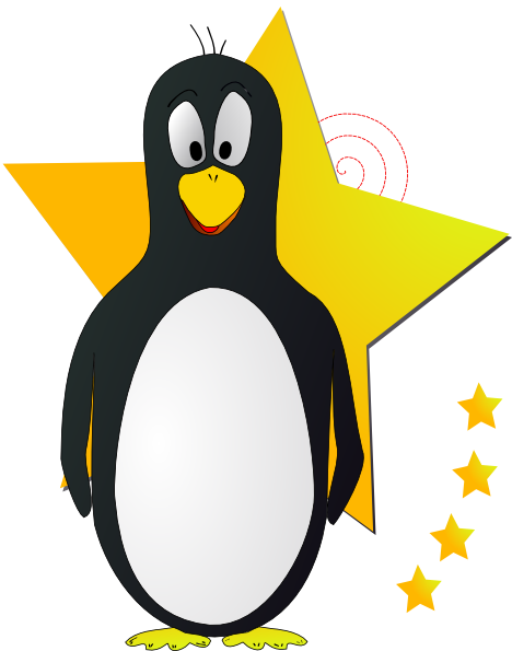 Star Penguin clip art Free Vector 