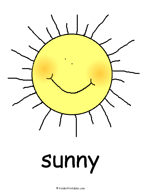 Weather Symbols For Kids Sunny