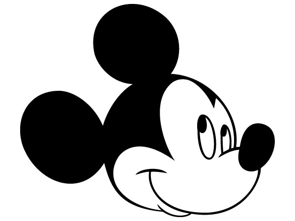 Mickey Mouse Head Silhouette (1) - Full High Quality Wallpaper 