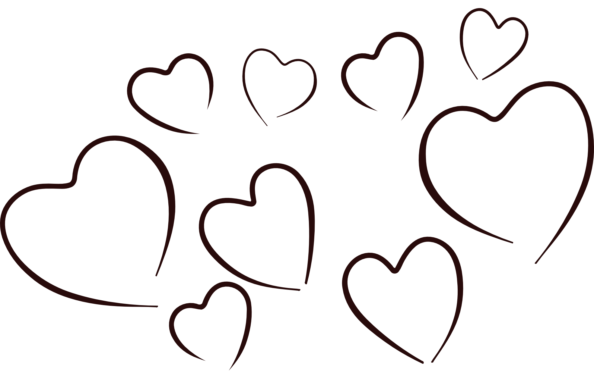 Black And White Hearts - Clipart library