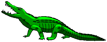 Green Cartoon Crocodile Illustration - Free Clip Art for Education & Design
