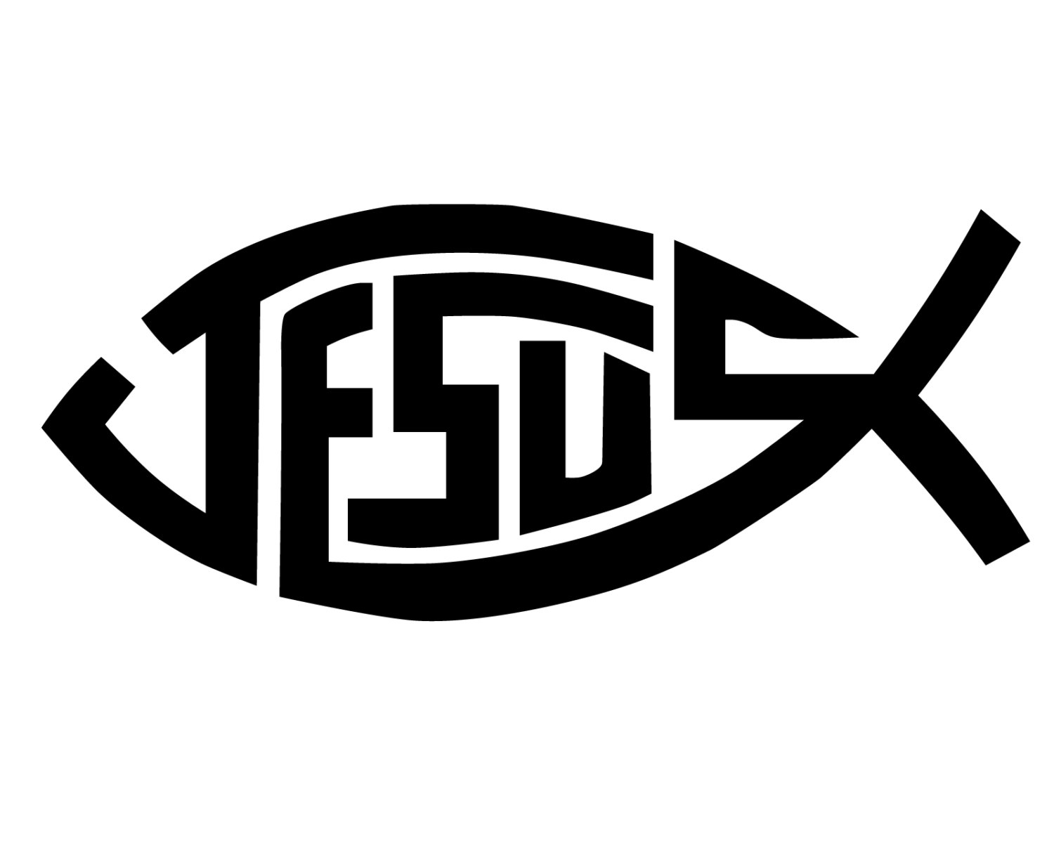 Popular items for jesus fish decal on Etsy