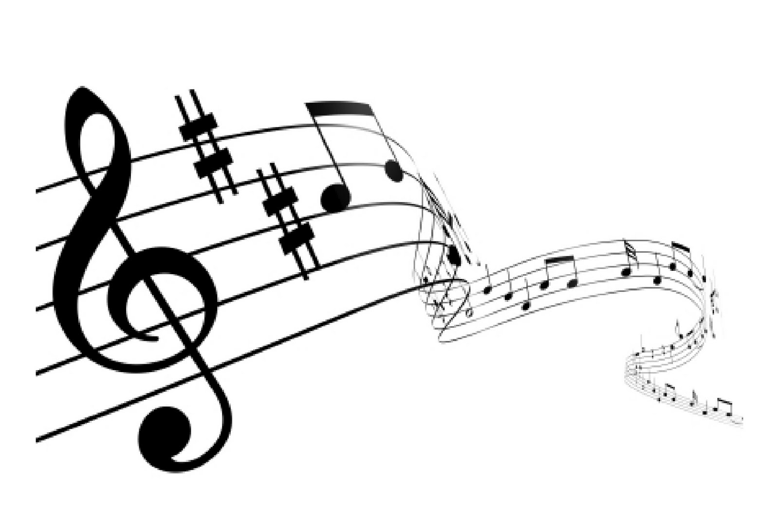 Musical Notes and Treble Clef Vector Illustration | Music Design Resource