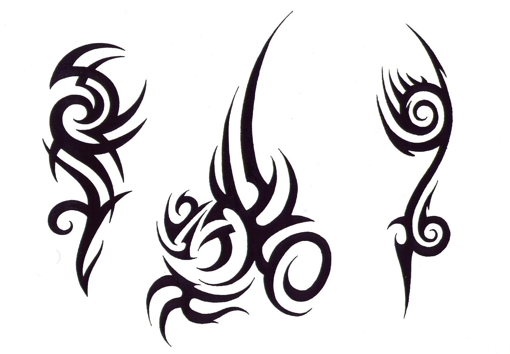Collection of black tribal tattoos 23256730 Vector Art at Vecteezy
