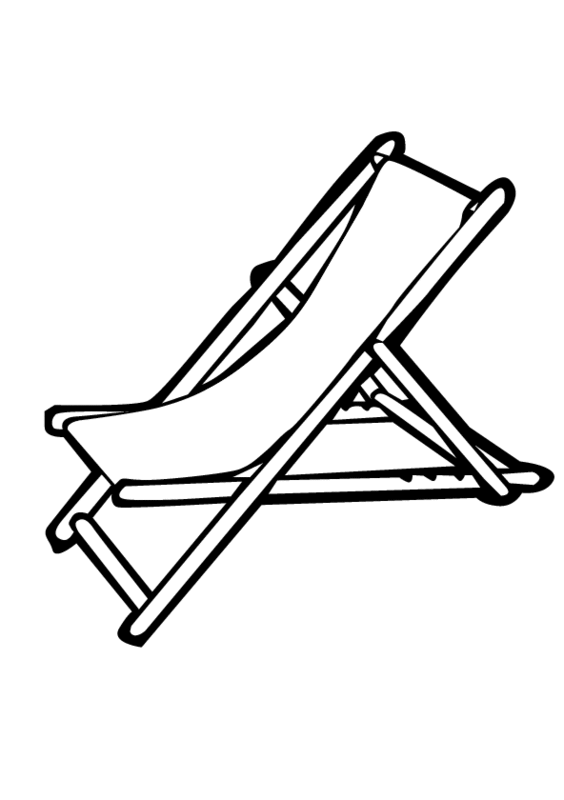 Beach Chair Coloring Pages, beach umbrella colouring pages 
