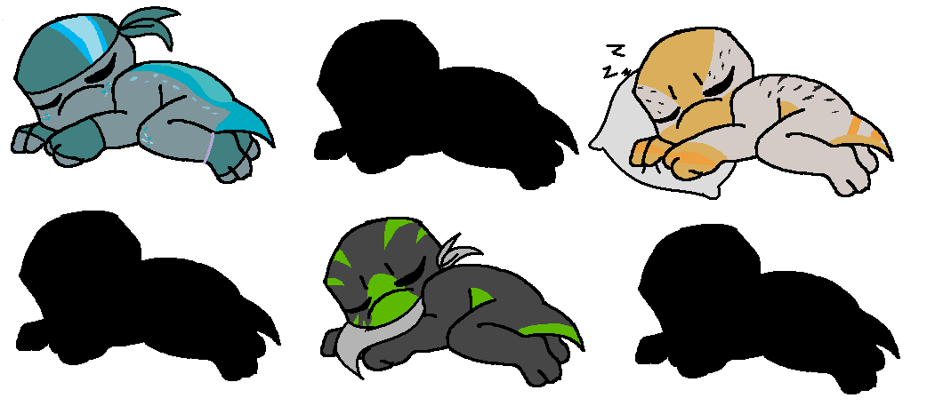 Sleeping Animal Characters - Cute Cartoon Illustrations for Design & Animation