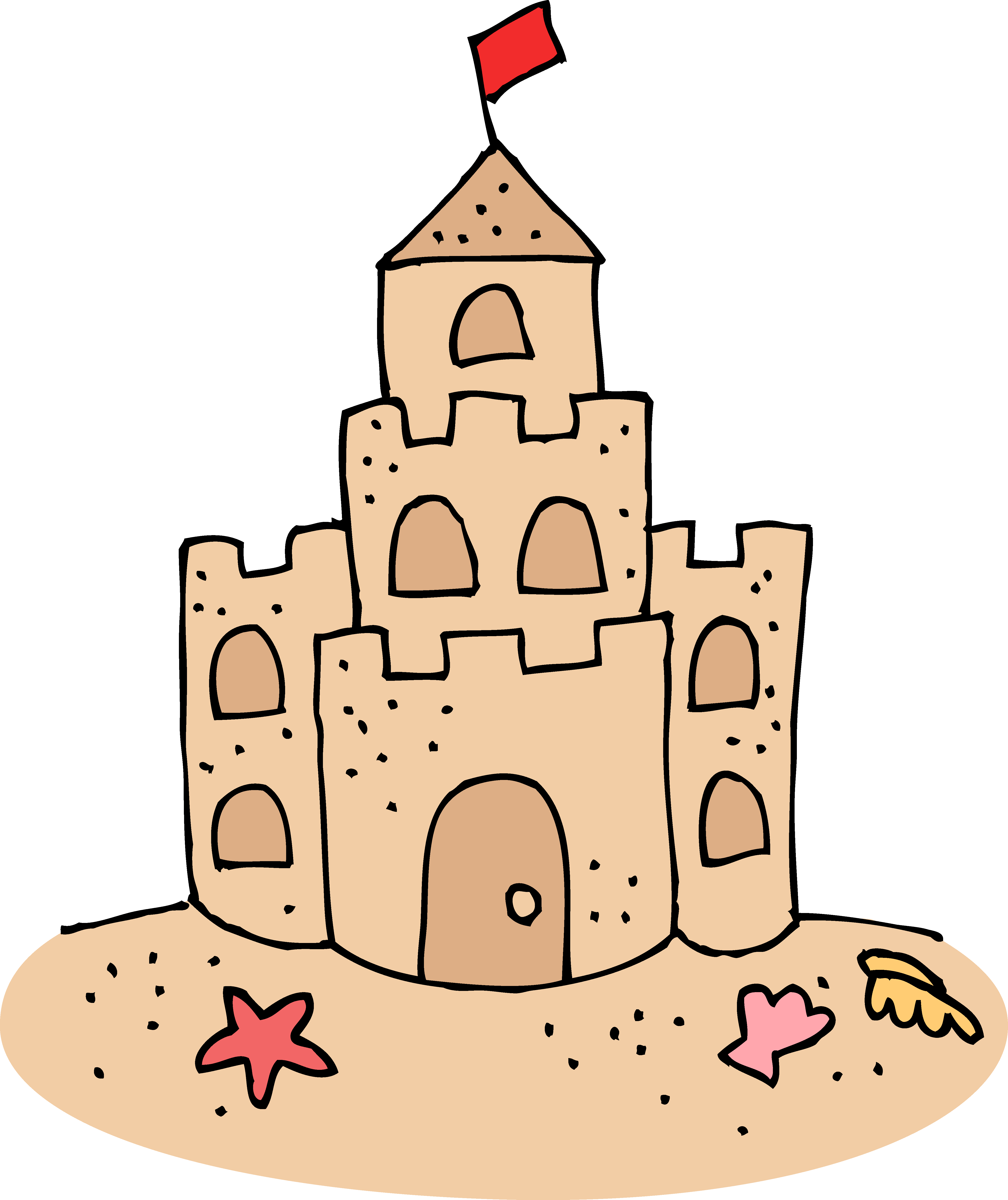 Cute Sand Castle Clipart - Free Clip Art