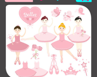 Popular items for ballerinas clipart 