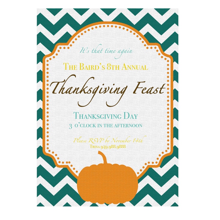 Baird’s 8th Annual Thanksgiving Feast Invitation | Festive Event Design