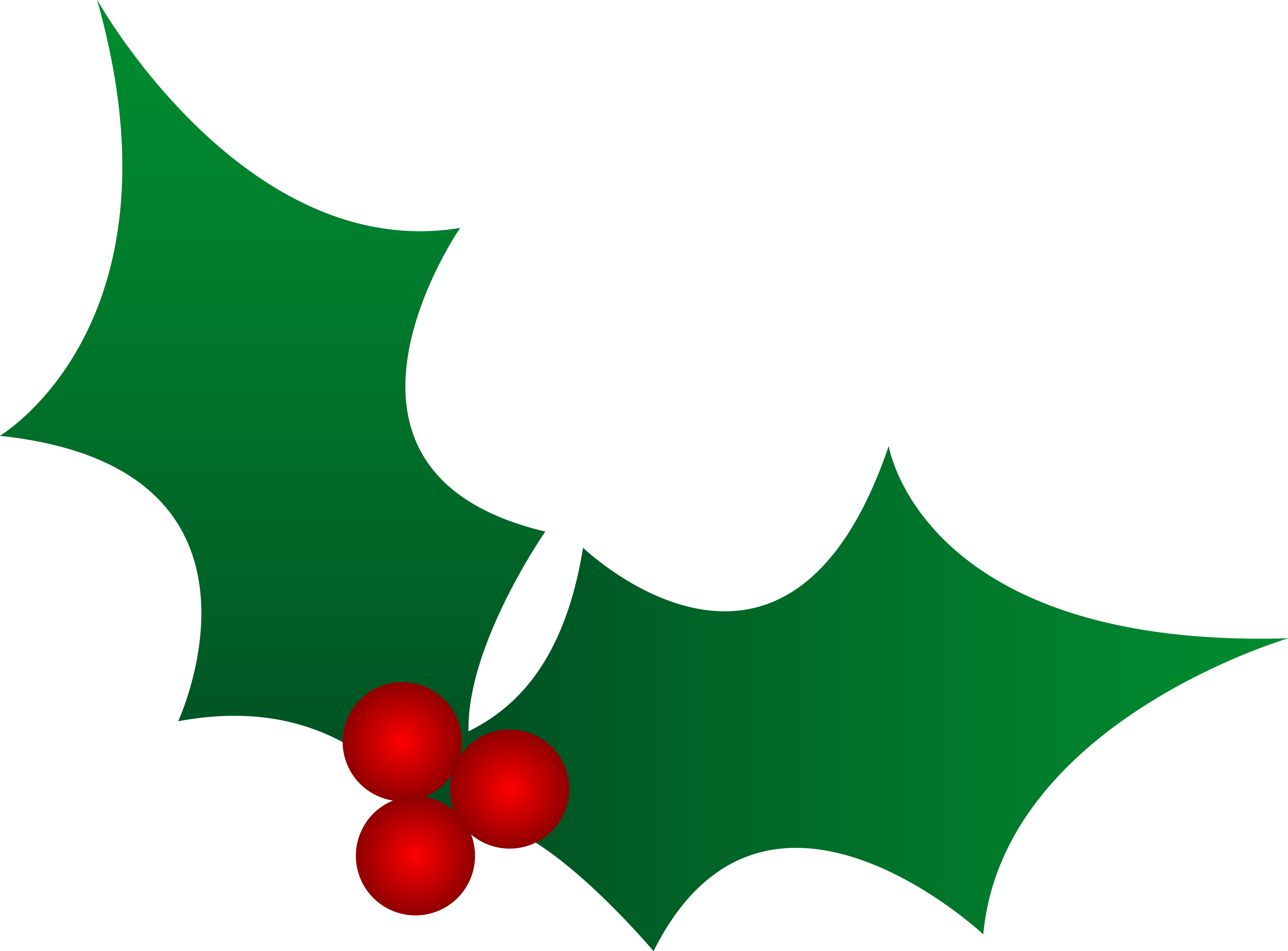 Christmas Holly Design - Free Clip Art