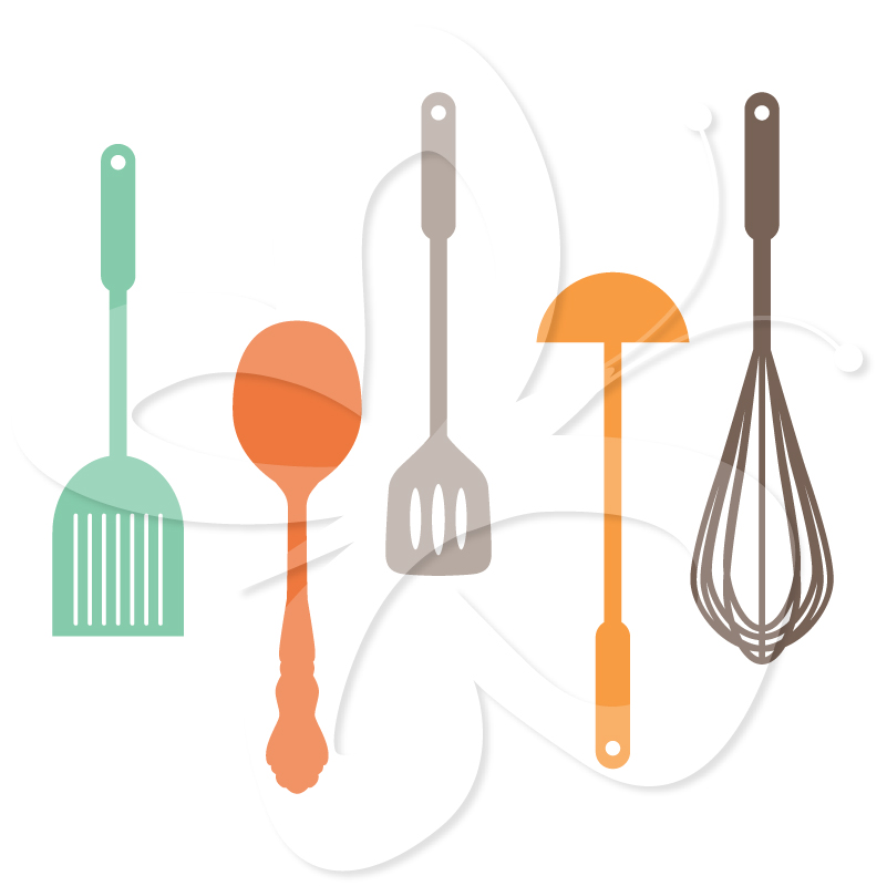 [View 50+] 49+ Kitchen Utensils Clipart Free Download Pictures vector