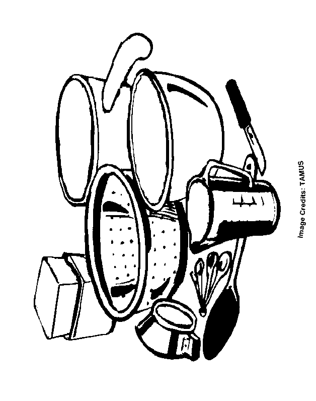 Cooking Utensils - Free Coloring Pages for Kids - Printable 