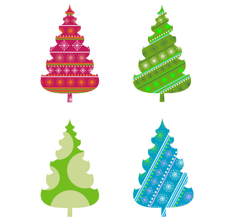 Abstract Christmas Tree Vector Graphics | Free Vector Graphics 