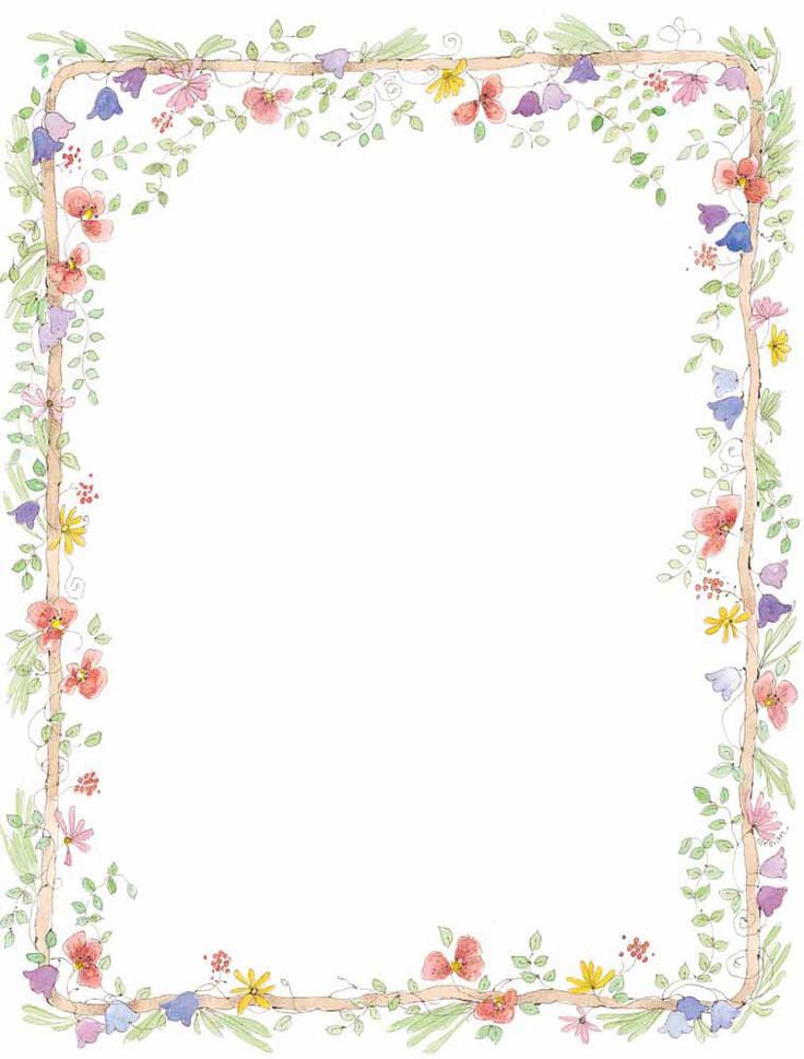 Free Flower Border Clip Art | Diseños papeleria | Clipart library