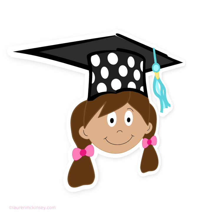 complete collection{little girl graduate with brown hair} | Lauren 