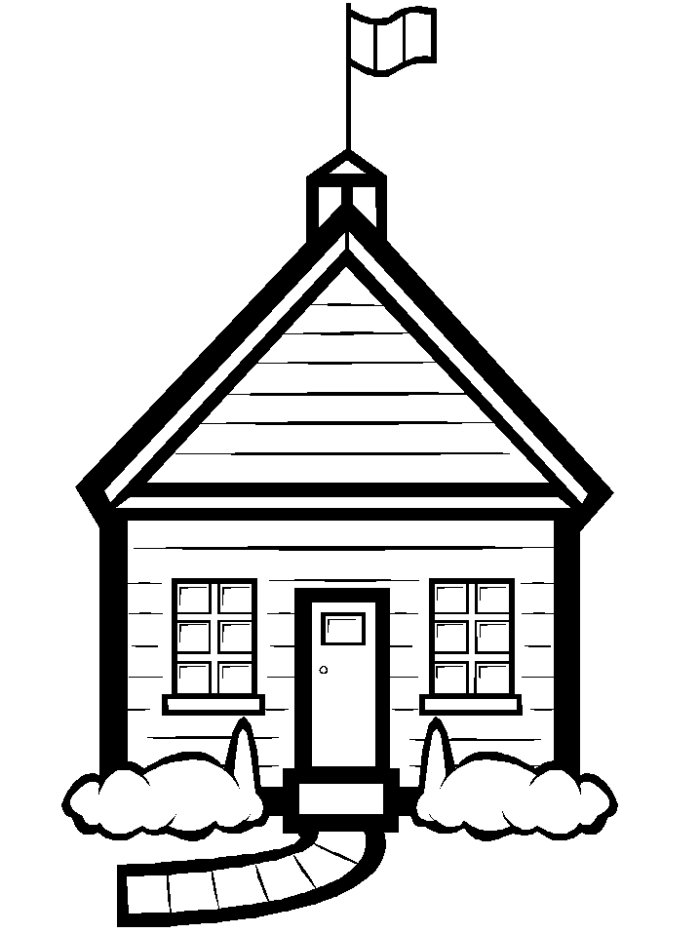 School House Clip Art Black And White | Clipart library - Free 