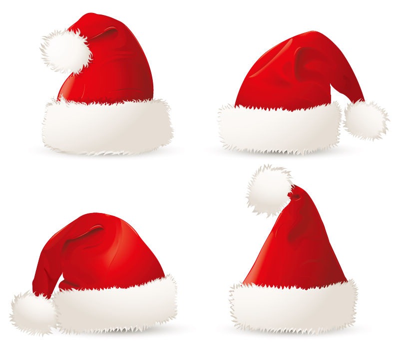 Free Red Christmas Santa Hats | Free Vector Graphics | All Free 