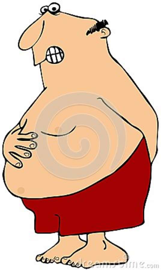 overweight people cartoon