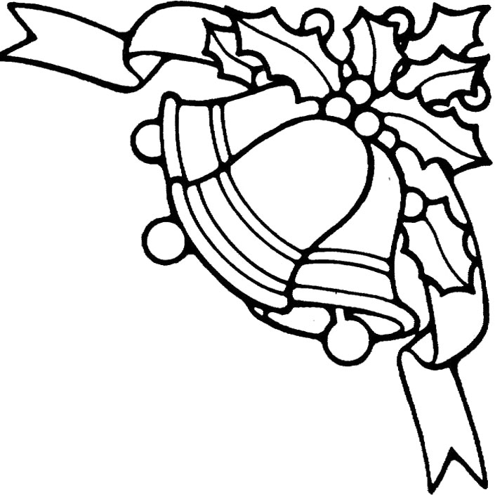 christmas decorations for coloring bells - Clip Art Library