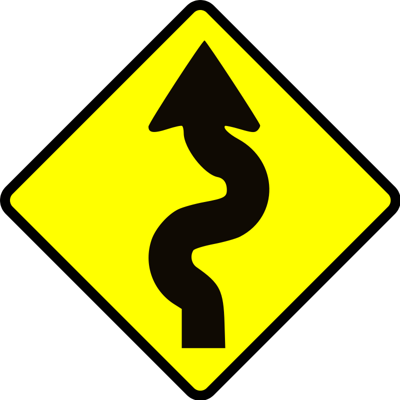 Winding Road Sign Png Clipart Png Download Winding Right Road Signs ...