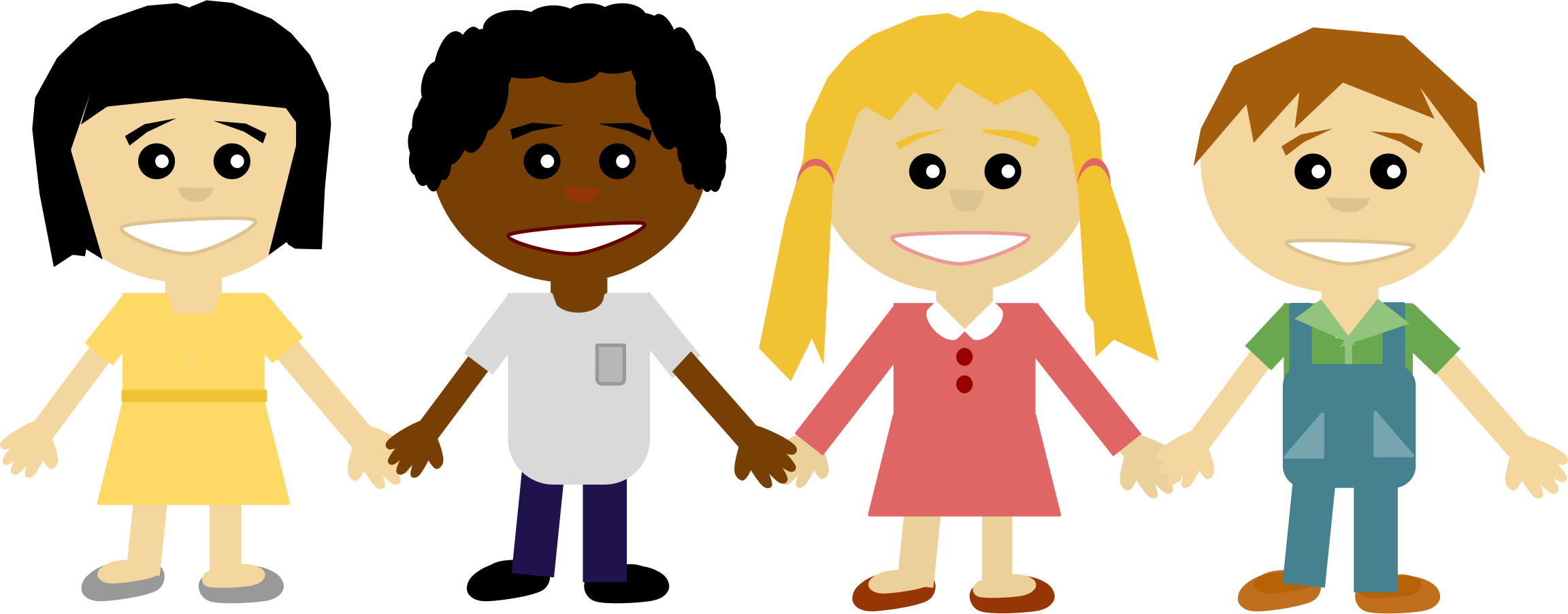 Clipart - Children holding hands