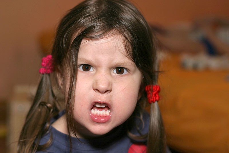 girl with angry face - Clip Art Library