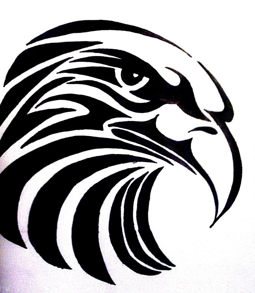 Tribal Eagle Tattoo Design Idea